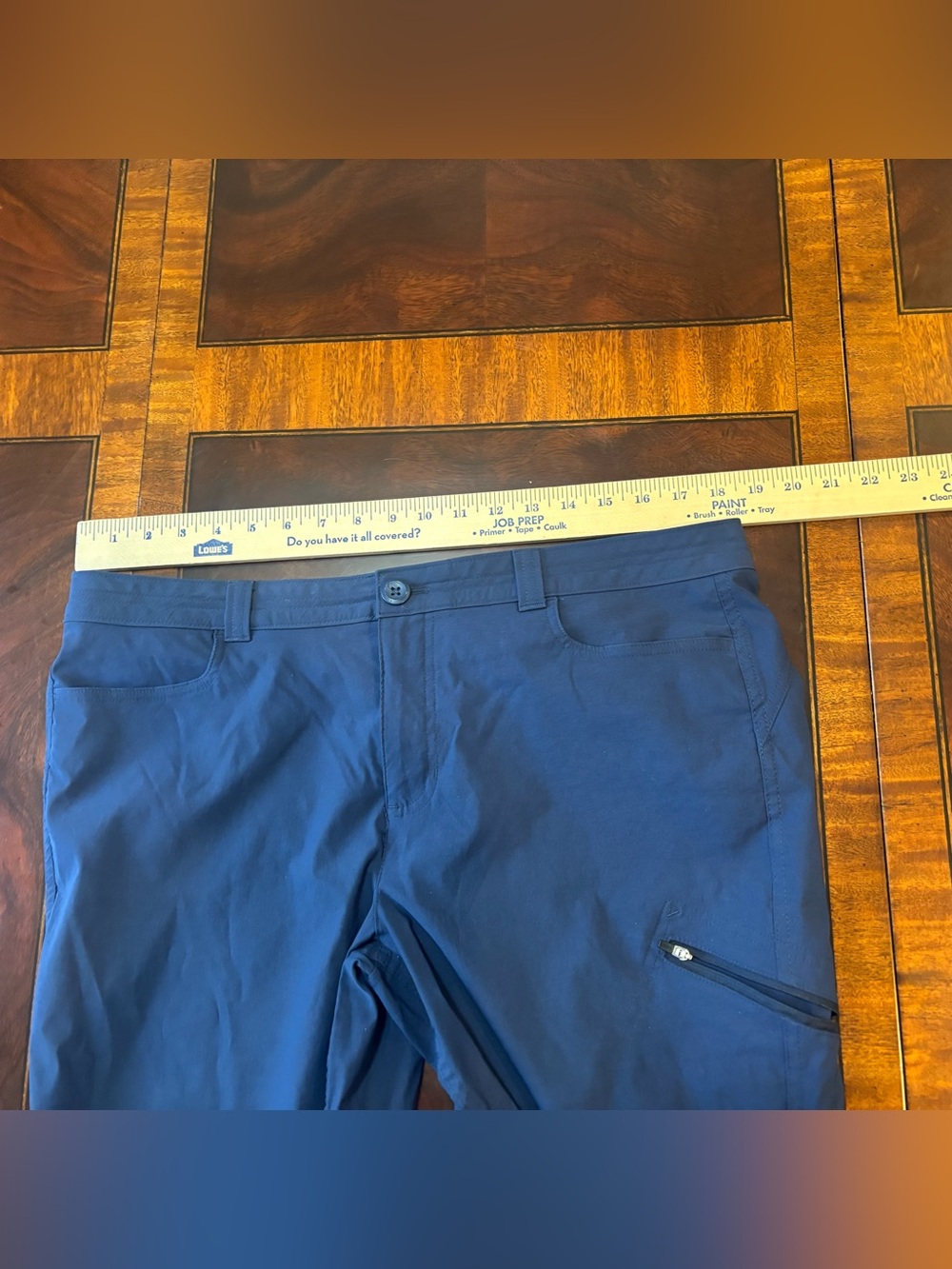 Eddie Bauer Horizon Guide Pro Capri Pants Women Size 16 Blue Hiking Cargo Lightw